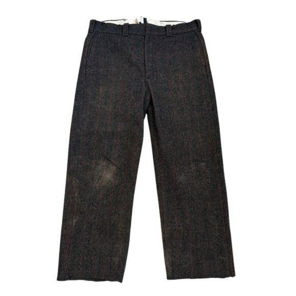 Woolrich Men's 36x28 Vintage Wool Pants Retro Made in USA Hunting Distressed - Picture 1 of 15